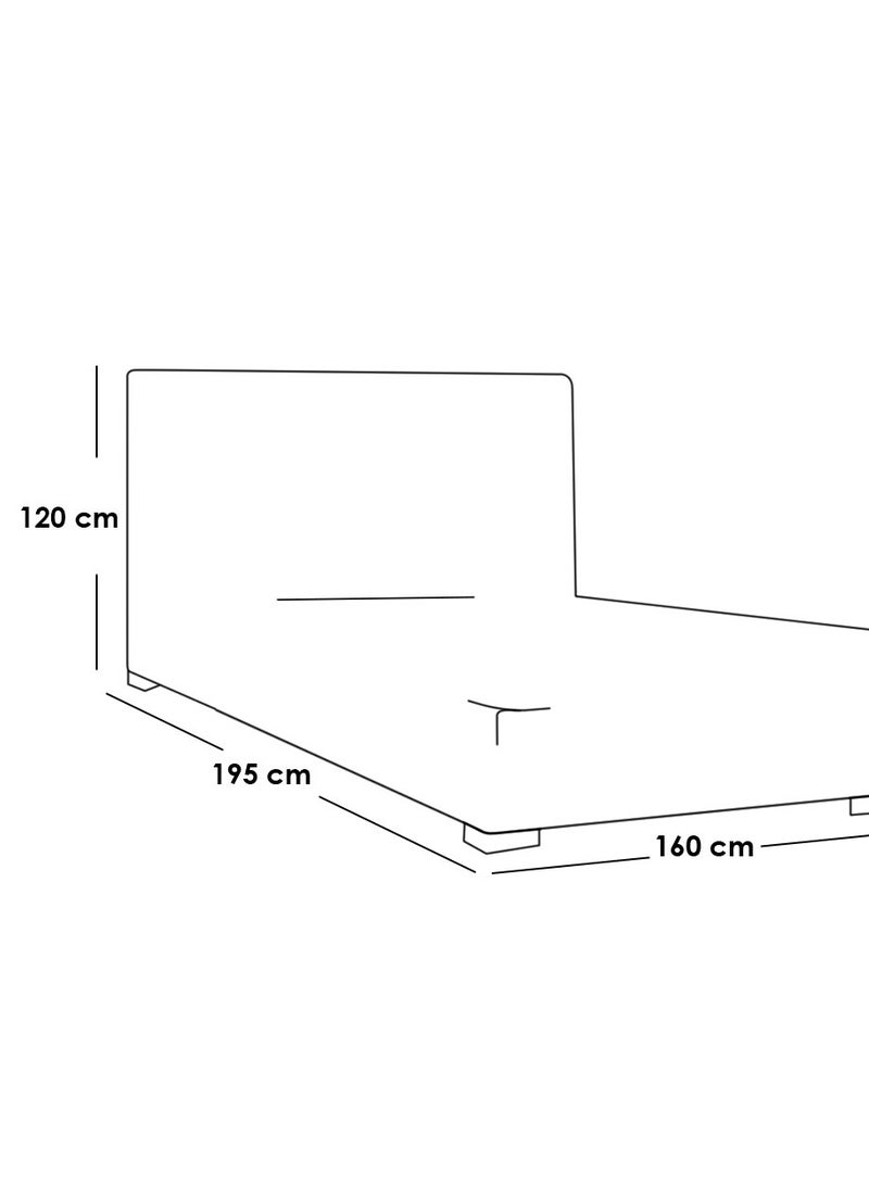 مودرن سرير كابتونية بيج 160سم - Image 2