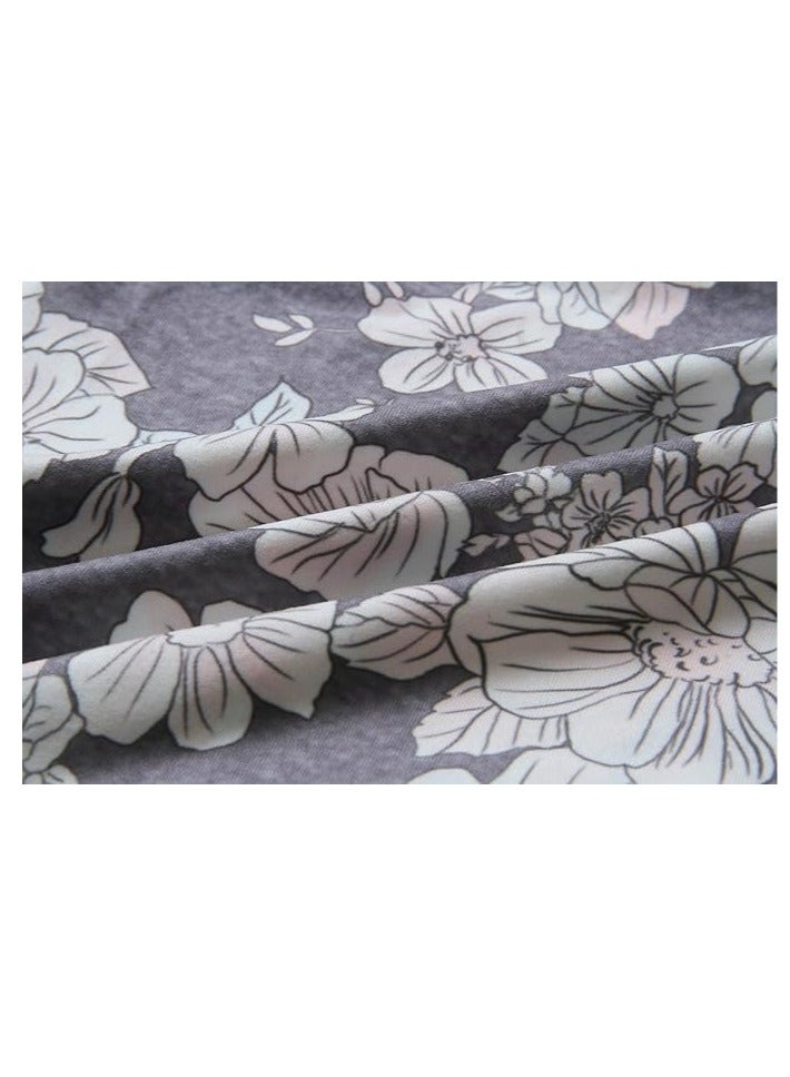 iChunhua Women's Comfy Stretch Floral Print Drawstring Palazzo Wide Leg Lounge Pant  - Image 1