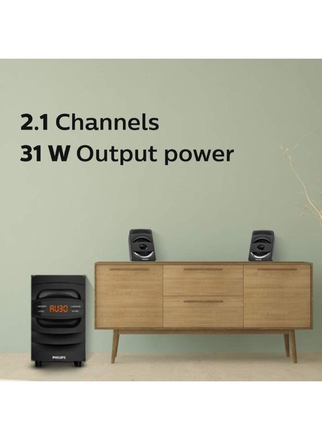 Philips Renewed - Audio MMS2625B 2.1 Channel, 31 W, Bluetooth Connectivity MMS2625B BLACK - Image 5