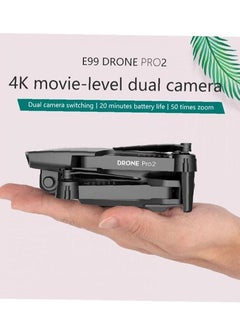 ELTRAZONE Mini E99 Foldable Drone with 4K Dual HD Camera WiFi FPV Live Video Remote Control Quadcopter Featuring Altitude Hold One-Key Return and Headless Mode Compact and Easy-to-Fly Drone for Beginners and Adults Ideal for Aerial Photography in Black  - Image 3