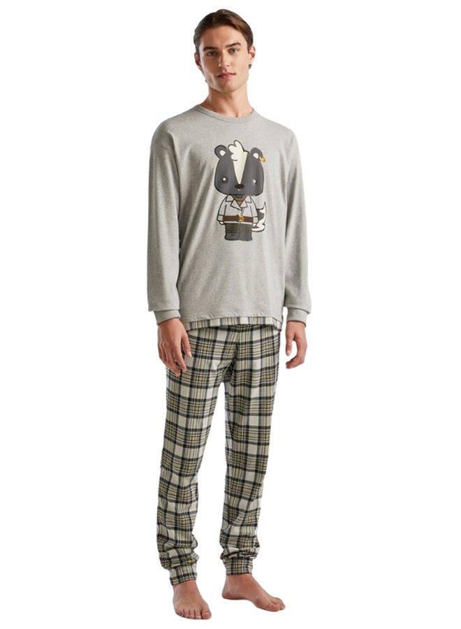 Benetton LONG PYJAMAS WITH MASCOT PRINT  - Image 1