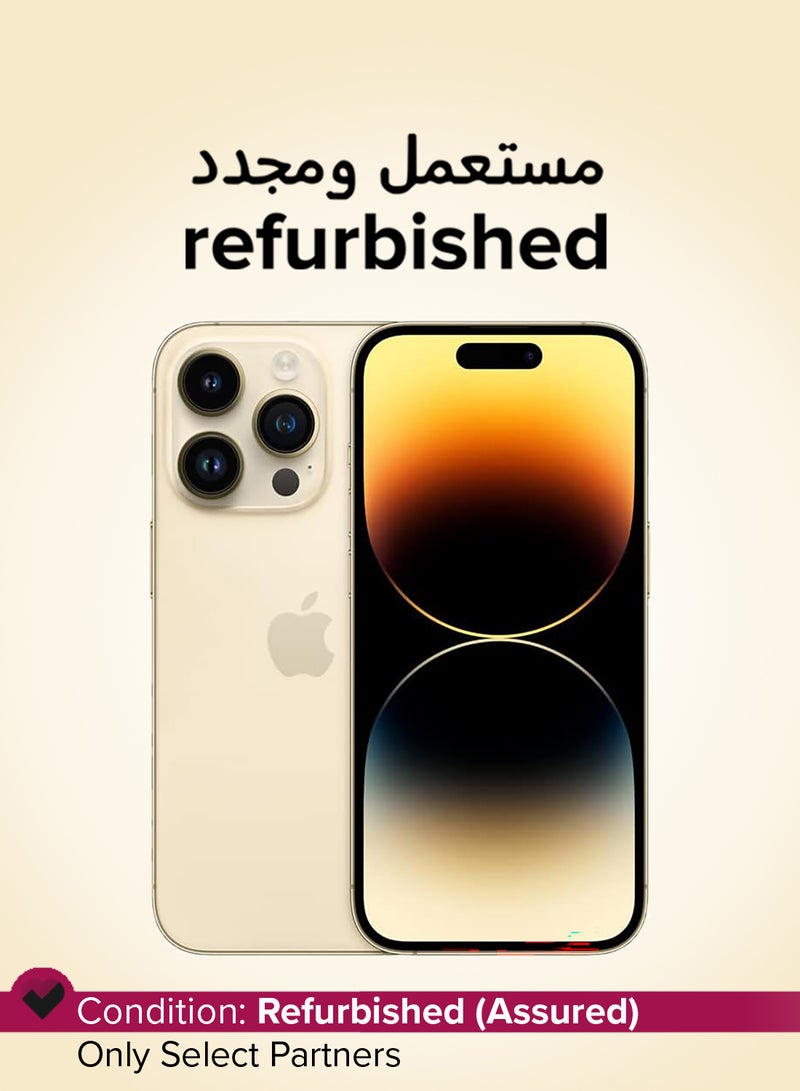 Apple Refurbished - iPhone 14 Pro 256GB Gold 5G With Facetime - USA Version (e-SIM only) - Image 1