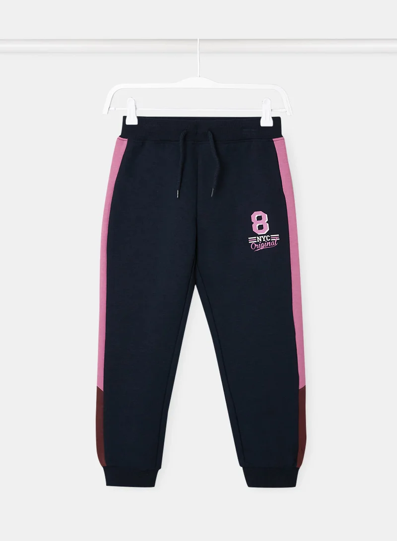 نيم ات Girls Panel Regular Fit Sweatpants