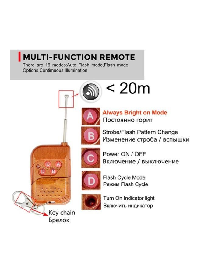 MUNTAQI 4-Piece LED DRL Flashing Strobe Light With Wireless Remote Control - Image 5