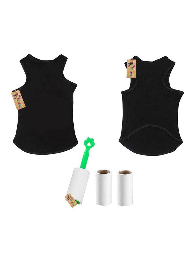 Western Era Comfortable Cotton Dog T-Shirt With Lint Roller (Combo) For Dog, Puppy Tank Top Fashion Apparel (Red & Black) (Medium - 18Inch) - Image 2