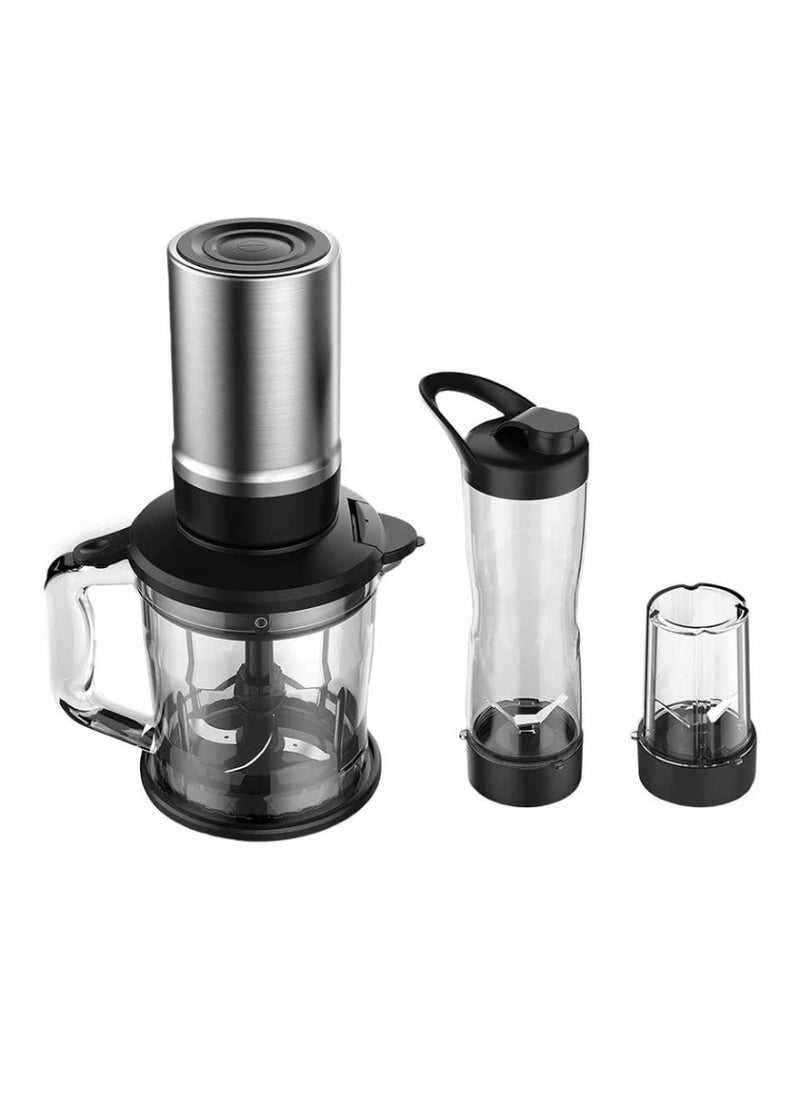 ATC ATC Metal Mixer Grinder Powerful 500W with 3 Stainless Steel Jars for Wet and Dry Grinding, Anti-Skid Base, Overload Protection, Ice Crushing Blades, Dishwasher-Safe Jars – Black/Clear – Model H-GP625  - Image 4