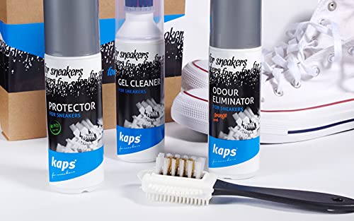 Kaps 4 Sneakers Shoe Care Cleaning Kit - Sneakers Gel Cleaner, Water Repellent Protector Spray, Odour Eliminator 100 ml, Nubuck and Suede Brush – Suitable for Trainer, Suede, Leather, and Nubuck Shoes - Image 4