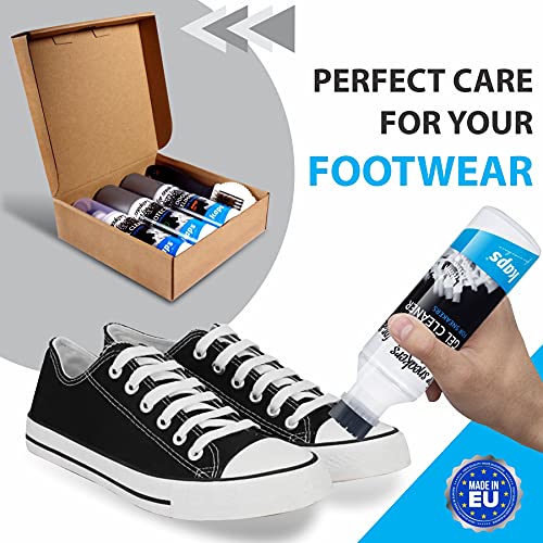 Kaps 4 Sneakers Shoe Care Cleaning Kit - Sneakers Gel Cleaner, Water Repellent Protector Spray, Odour Eliminator 100 ml, Nubuck and Suede Brush – Suitable for Trainer, Suede, Leather, and Nubuck Shoes - Image 2