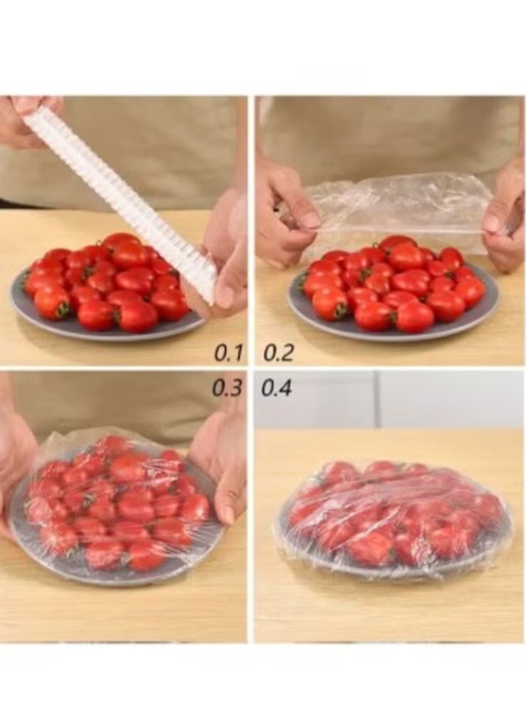 2 أكياس حفظ الطعام - أغطية مرنة قابلة للتمدد - الأغطية البلاستيكية الشفافة القابلة لإعادة الاستخدام، مثالية لحفظ بقايا الطعام وتخزين الوجبات - Image 2