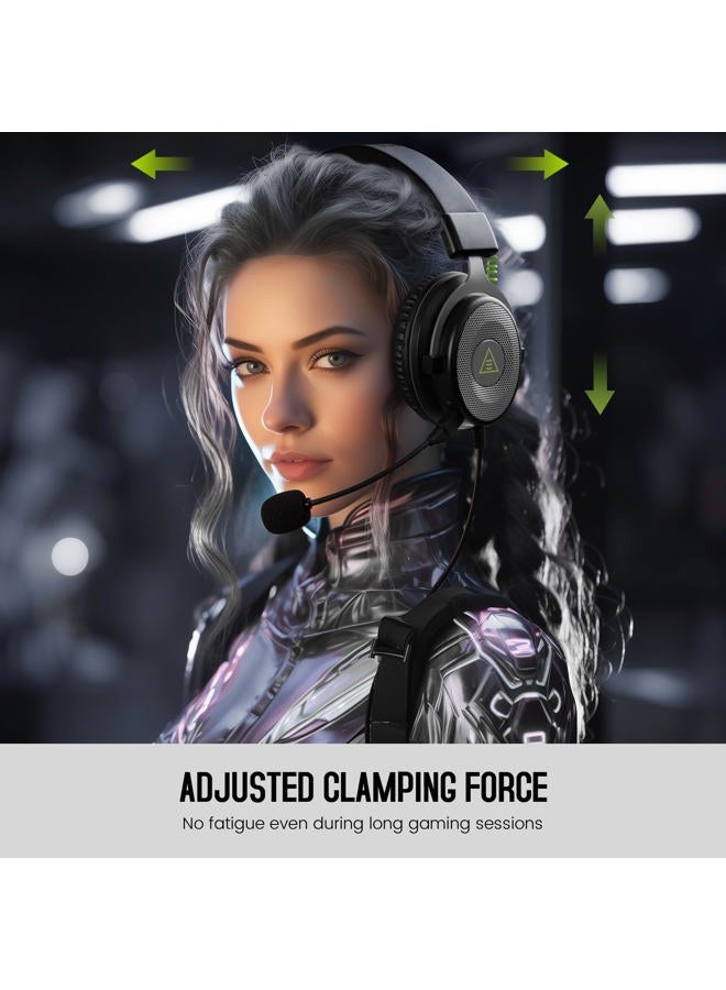 EKSA E900 Headset with Microphone for PC, PS4,PS5, Xbox - Detachable Noise Canceling Mic, 3D Surround Sound, Wired Headphone for Gaming, Computer, Laptop, 3.5MM Jack - Image 5