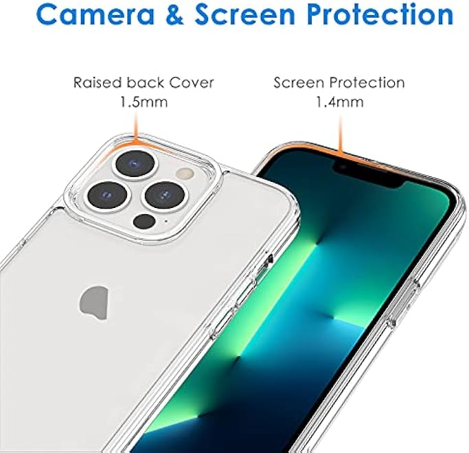 JETech Case for iPhone 13 Pro 61Inch NonYellowing Shockproof Phone Bumper Cover AntiScratch Clear Back Clear - Image 3