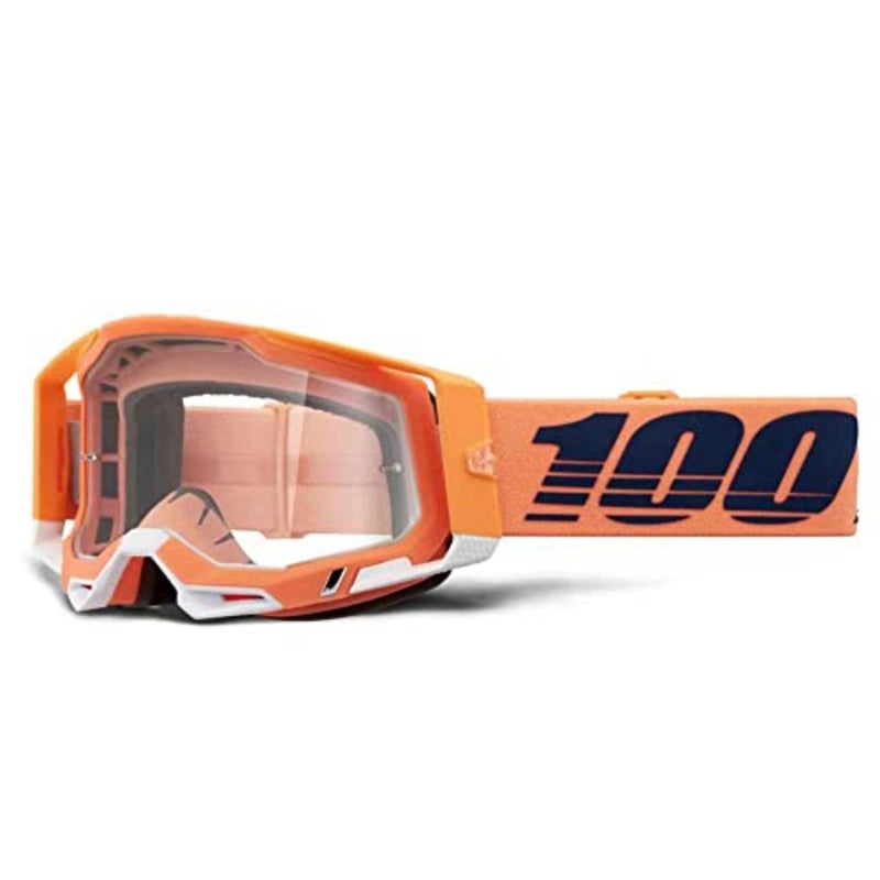نظارات 100% Racecraft 2 للدراجات الجبلية والموتوكروس - نظارات واقية للسباق MX ​​وMTB مرجانية - عدسات شفافة - Image 5