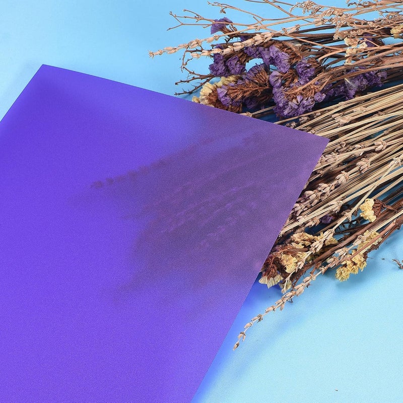 4Pcs A4 Gel Light Lighting Filter Overlay Transparent Color Correction Plastic Vinyl PVC Sheets Photography Television Matte Purple - Image 5