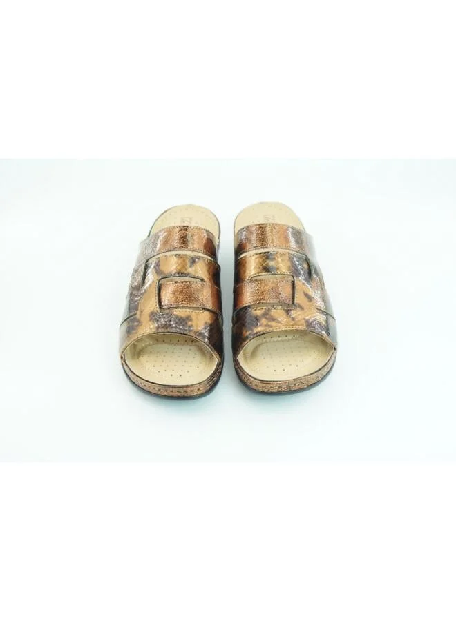 Zayna 221-3149 Zayna Stylish Crossover Strap Slides 88909-52 Bronze