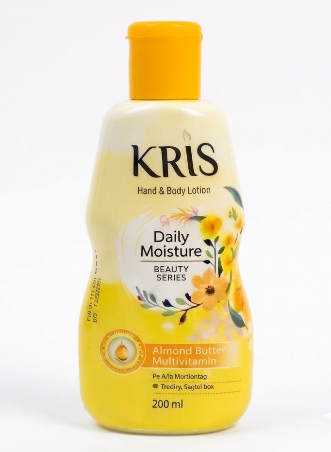 Daily Moisture Hand & Body Lotion with Almond Butter & Multivitamin  On-The-Go 200ml