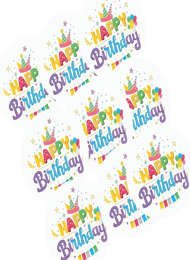 SLGIFT Vinyl Happy Birthday Theme Sticker, Self-Adhesive Vinyl Stickers, 54 Pieces, 2 x 2 Inches Round Sticker, 9 Unique Designs, R047 - Image 3