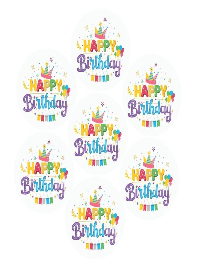 SLGIFT Vinyl Happy Birthday Theme Sticker, Self-Adhesive Vinyl Stickers, 54 Pieces, 2 x 2 Inches Round Sticker, 9 Unique Designs, R047 - Image 1