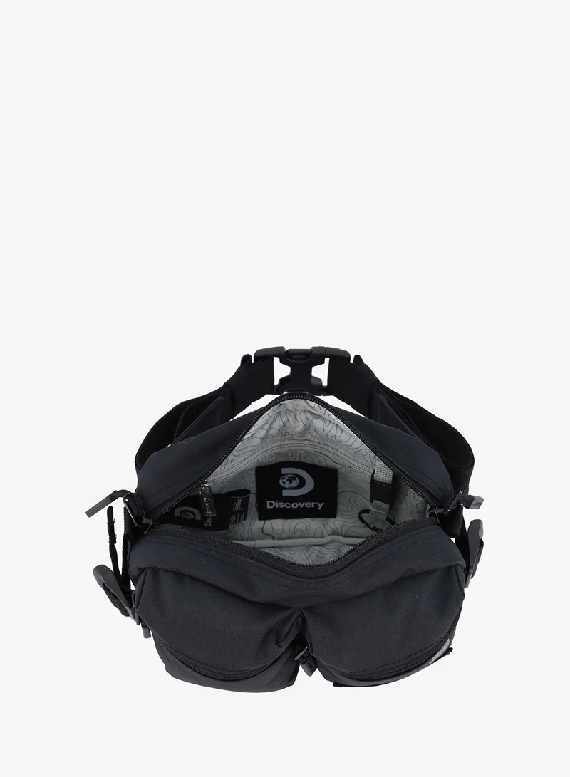 Discovery Black Discovery SHIELD RPET Polyester Waist Bag Black, Hip Bag With Adjustable Strap, RFID Pocket, Suitable For Travel, Outdoors, Gym, Hiking For Men And Women  | Best Price UAE
