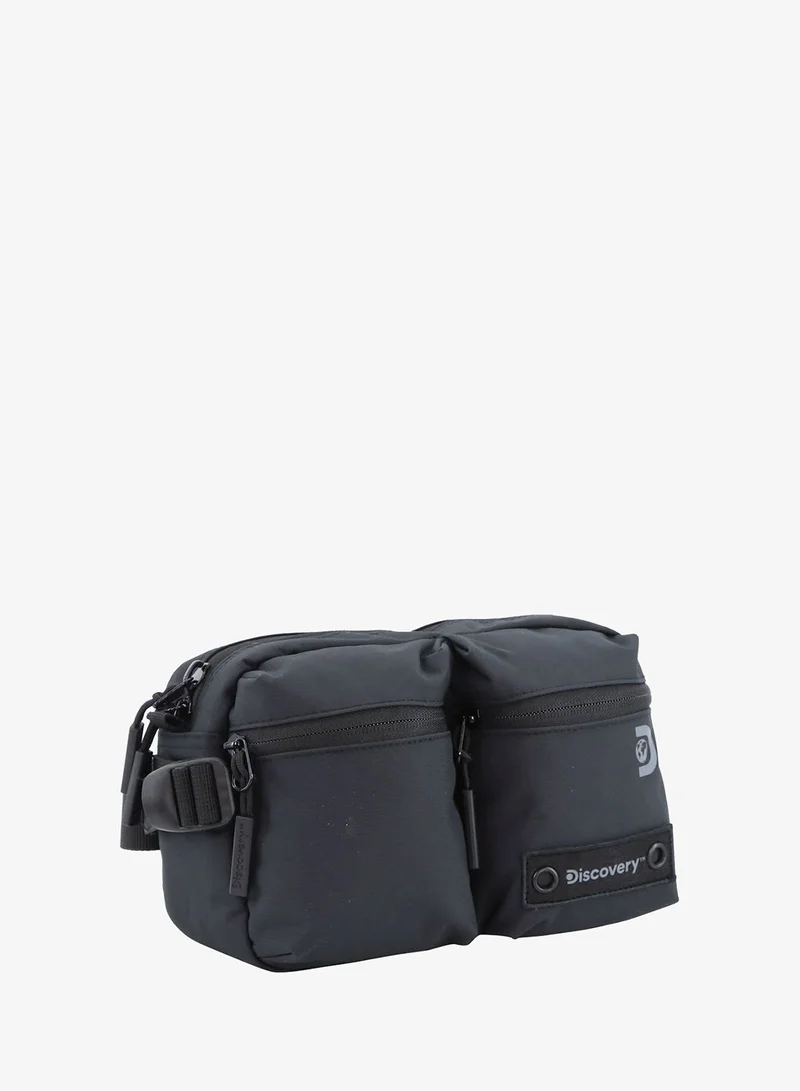 Discovery Black Discovery SHIELD RPET Polyester Waist Bag Black, Hip Bag With Adjustable Strap, RFID Pocket, Suitable For Travel, Outdoors, Gym, Hiking For Men And Women  | Best Price UAE