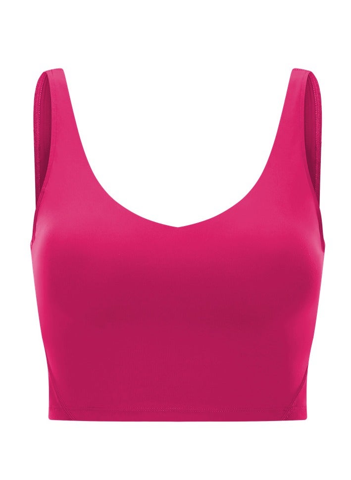 Women's Tank Top Padded Sports Bra Running Workout Yoga Crop Top - Image 1