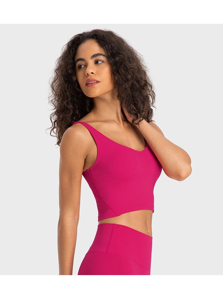 Women's Tank Top Padded Sports Bra Running Workout Yoga Crop Top - Image 2
