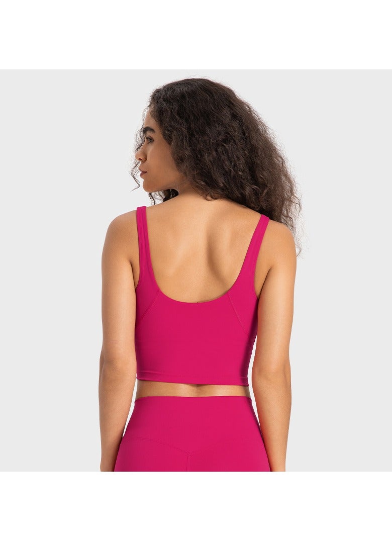 Women's Tank Top Padded Sports Bra Running Workout Yoga Crop Top - Image 3