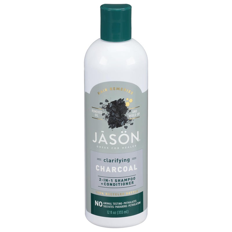 Jason Clarifying Charcoal 2-in-1 Shampoo-Conditioner, 12 oz - Image 1