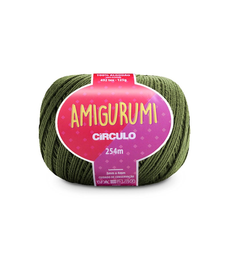 CÃRCULO Circulo Amigurumi Yarn 100 Mercerized Brazilian Virgin Cotton for Crocheting and Knitting Soft Art Sport Weight Yarn 44 oz 278 yds Color 5368 Forest Green - Image 3