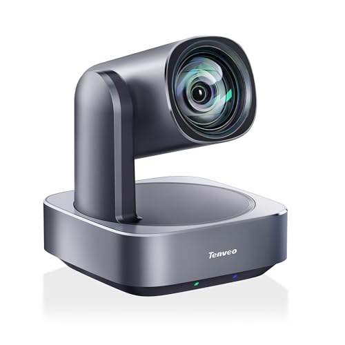 Tenveo 4K PTZ Camera AI Auto Tracking 12X Optical Zoom Wide View Angle USB3.0/HDMI/RJ45/PoE Live Streaming Camera for Church Video Conference Broadcast Zoom Skype Teams, Red Dot Design Winner - Image 1