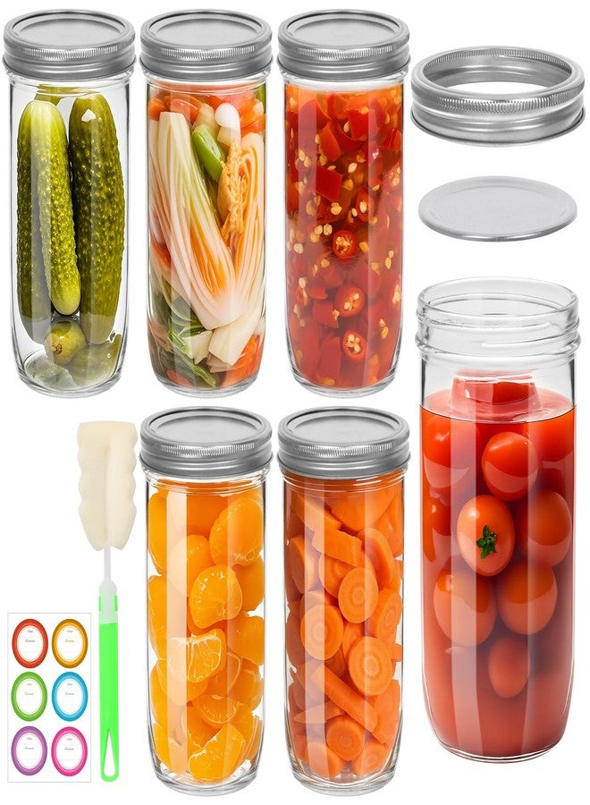 STARSIDE 24oz Wide Mouth Mason Jars with Airtight Lids and Bands, 6-Pack - Image 1