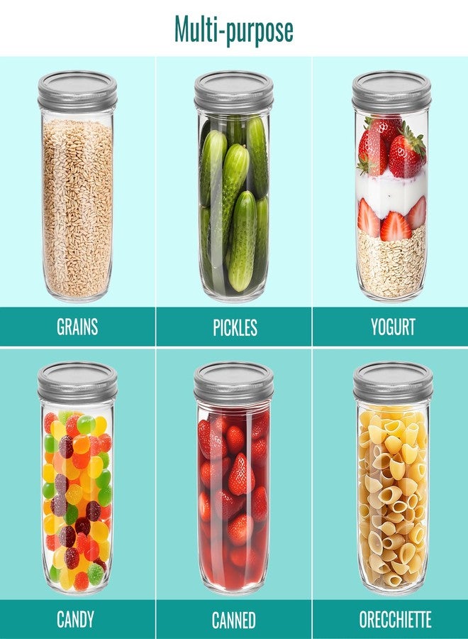 STARSIDE 24oz Wide Mouth Mason Jars with Airtight Lids and Bands, 6-Pack - Image 5