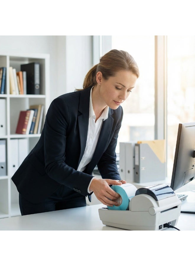 4×1000 Labels/Roll Self-Adhesive Thermal Label Paper, Printable Direct Thermal Labels Self-Adhesive Stickers, 2 x 1.18 Inch Paper Barcode Address Shipping Mailing Postage Blank, 50mm x 30mm - Image 4