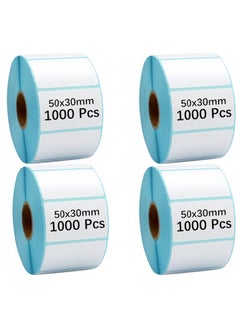 Generic 4×1000 Labels/Roll Self-Adhesive Thermal Label Paper, Printable Direct Thermal Labels Self-Adhesive Stickers, 2 x 1.18 Inch Paper Barcode Address Shipping Mailing Postage Blank, 50mm x 30mm  - Image 1