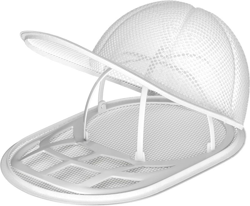 LONGD Baseball Cap Washer Cage - Sturdy Frame Laundry Protector for Adult/Kids Hats, Machine Safe Cleaner (1-Pack) - Image 1