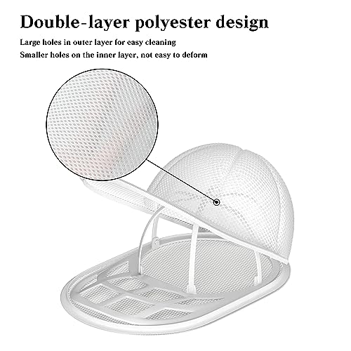 LONGD Baseball Cap Washer Cage - Sturdy Frame Laundry Protector for Adult/Kids Hats, Machine Safe Cleaner (1-Pack) - Image 5