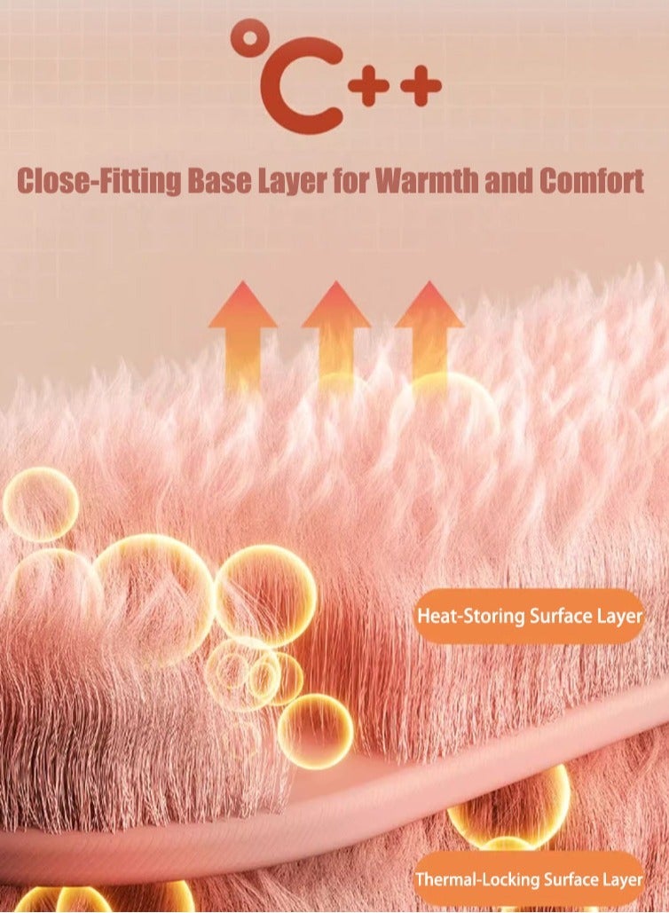 VUCATIN Women and Men Thick Thermal Underwear Set Couples Ultra-Soft Long Johns Set Crew Neck Base Layer Stretch Long Johns Bottoms Leggings for Cold Weather Training Hiking Outdoor Sports (Men's Black) - Image 3