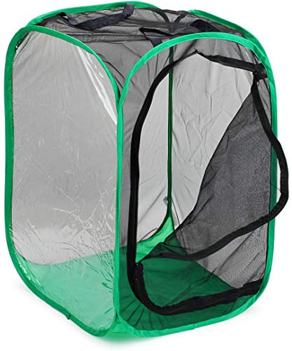 RESTCLOUD 36 Large Monarch Butterfly Habitat Giant Collapsible Insect Mesh Cage Terrarium Popup 24 x 24 x 36 Inches - Image 1