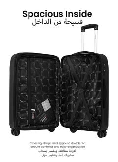 PARAJOHN Sentra 3 Pieces ABS Luggage Trolley Set - Black  - Image 3