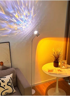 Sharpdo Living Room Floor Lamp Modern Standing Floor Lamp Smart LED Floor Lamp With Unique Water Ripple Light Special Gift Of 4 Color Cards White 20x20x160 centimeter  - Image 4