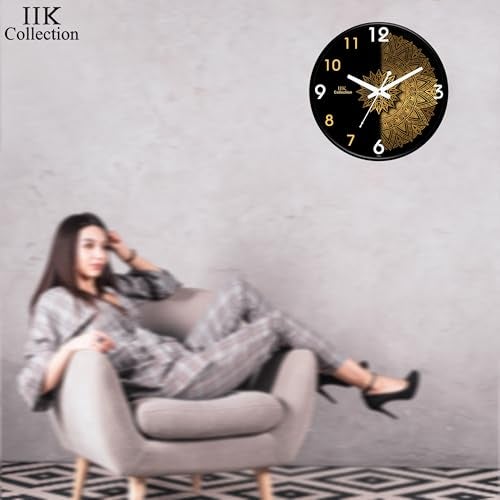 IIK Collection 12-Inch Designer Plastic Analogue Round Wall Clock for Home, Kitchen, Living Room, Bedroom, Office (30 Cm X 30 Cm X 6 Cm), Multicolor - Image 2