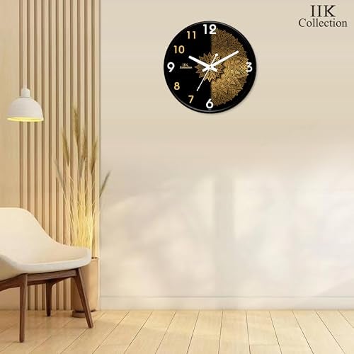 IIK Collection 12-Inch Designer Plastic Analogue Round Wall Clock for Home, Kitchen, Living Room, Bedroom, Office (30 Cm X 30 Cm X 6 Cm), Multicolor - Image 3
