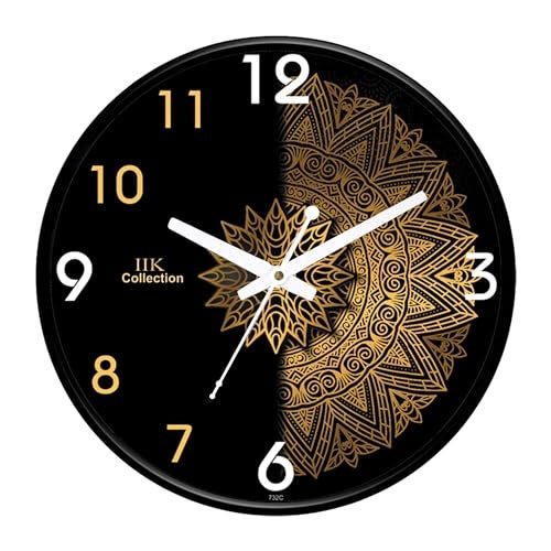 IIK Collection 12-Inch Designer Plastic Analogue Round Wall Clock for Home, Kitchen, Living Room, Bedroom, Office (30 Cm X 30 Cm X 6 Cm), Multicolor - Image 1