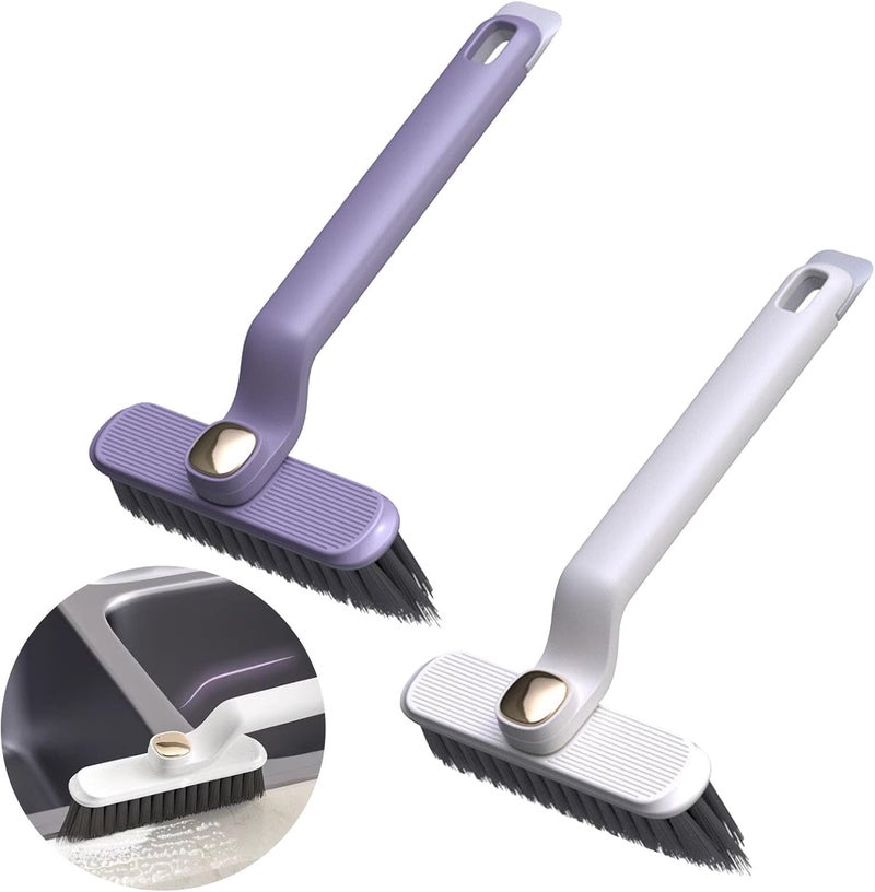 RUNMAY Multi-Function Bathroom Cleaning Brush, Tiles Cleaning Brush, Hard Bristle Rotating Crevice Gap Cleaning Brushes for Bathroom, Floor Cleaner Brush (Multi Colour, 1 Pack) - Image 1