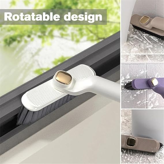 RUNMAY Multi-Function Bathroom Cleaning Brush, Tiles Cleaning Brush, Hard Bristle Rotating Crevice Gap Cleaning Brushes for Bathroom, Floor Cleaner Brush (Multi Colour, 1 Pack) - Image 4
