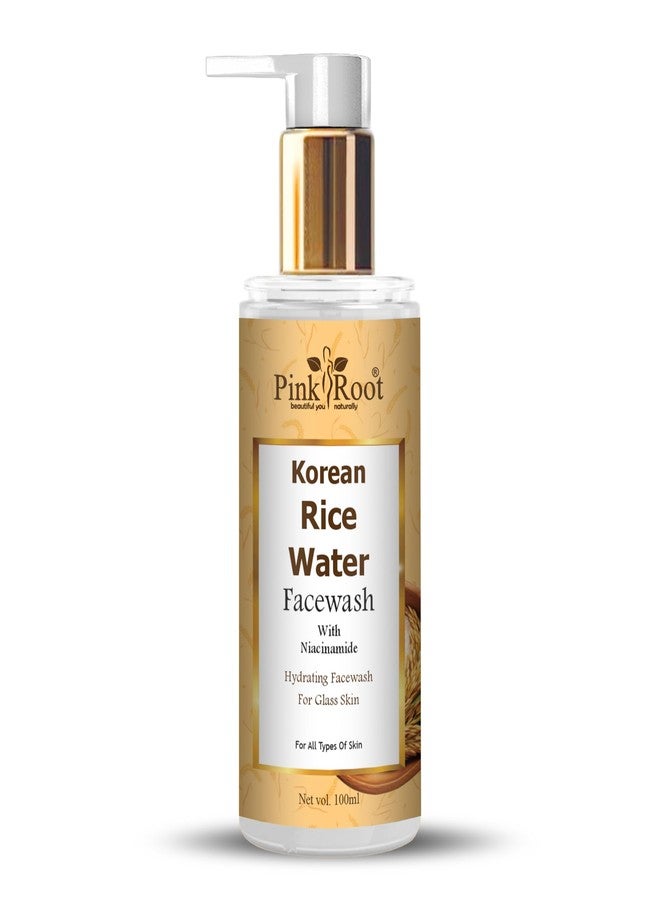 Pink Root Rice Water Face Wash with Niacinamide for Glass Skin 100ml - For Gently Cleanses Skin | Hydrates Skin - Image 1
