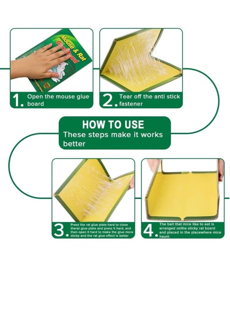 3-Pack Mouse Rat Glue Trap, Strongly Adhesive Sticky Glue Traps for Mice, Mouse Sticky Traps - Image 3