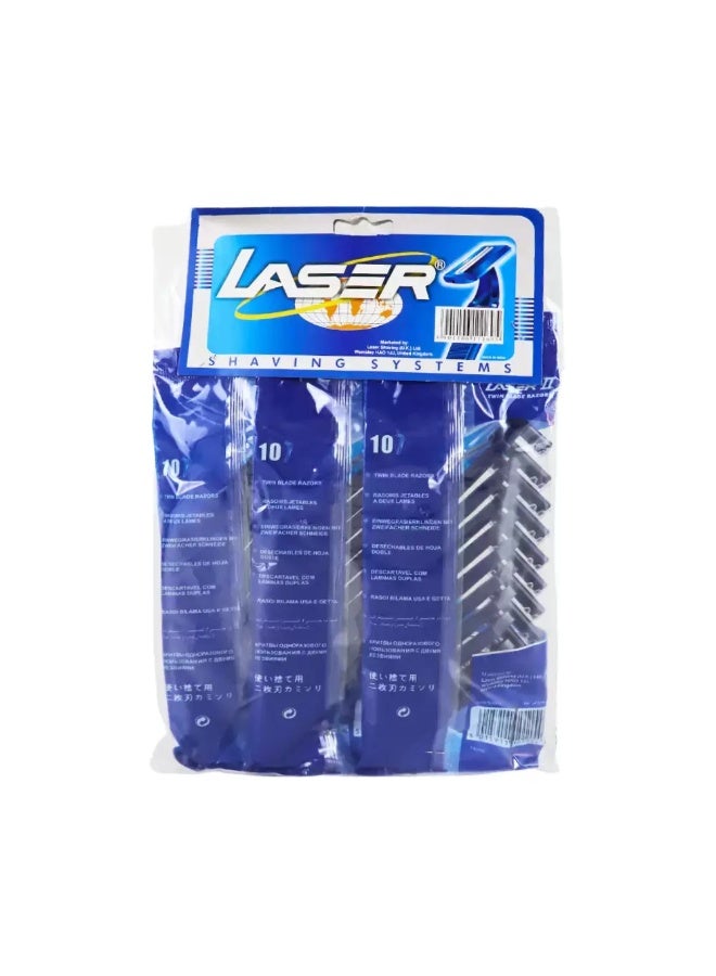 Laser Twin Blade Disposable Razor for Men- 30Pieces - Image 2