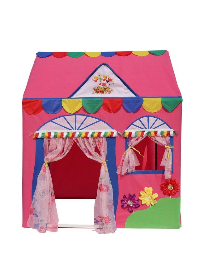 HomeCute Homecute Hut Type Play Tent House for Kids Toys, for 2-12 Years Old Boys & Girls, Jumbo Size Play Tent House for Boys and Girls (Pink)  - Image 1