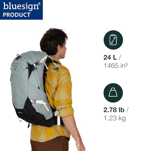 OSPREY حقيبة ظهر للمشي للرجال Osprey Stratos 24L، لون أزرق حوتي - Image 2