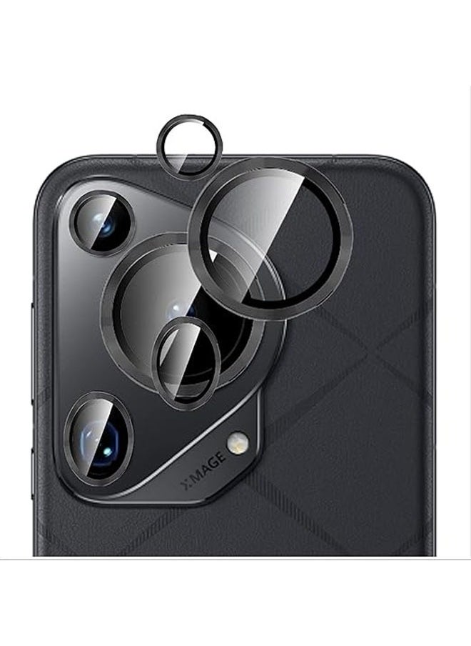 [Full Protection] Camera lens protector compatible with Huawei Pura 70 Ultra, [Double Protection] Metal + Tempered Glass, Camera Protector
